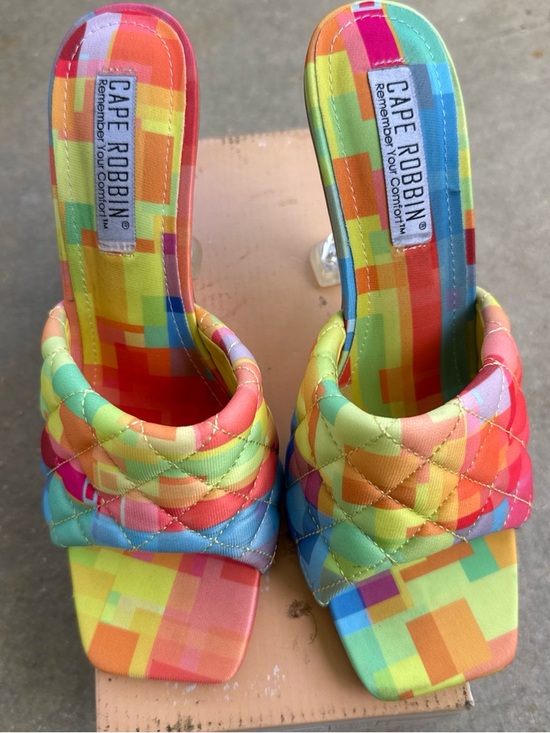 Cape Robbin Shoes - Cape Robbin Quilted Open-Toe Mules - Multicolor